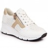 Rieker W N6304-80 white leather wedge žemi kedai (187540)