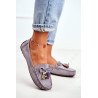 Moteriškos zomšos 20PB35-2003 pilka Donna Mia | Moteriški mokasinai