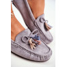 Moteriškos zomšos 20PB35-2003 pilka Donna Mia | Moteriški mokasinai