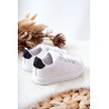 Vaikiški sportbačiai balti-juodi blizgūs | Kedai vaikams
