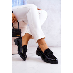 Elegantiški Blizgūs Loaferiai Juodi S.Barski HY51-318 Belize