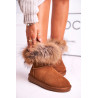 Moteriški odiniai sniego batai su Eko Fur Camel Alexa | Klasikiniai rudeniniai aulinukai | jai24.lt