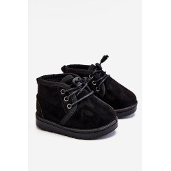 Vaikiški suvarstomi sniego batai, izoliuoti kailiu Pilka medžiotojas