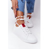 Moteriški odiniai sportbačiai su kaspinu BIG STAR DD274685 Balti | Žemi kedai moterims | jai24.lt