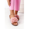 Šlepetės ant kamštienos pado Pink Flowerbomb | Įspiriamos basutės | jai24.lt