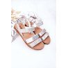 Vaikiški blizgantys sandalai Šampanas Natalie | Basutės vaikams