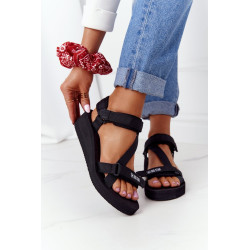 Putplasčio pleištiniai sandalai Big Star FF274A349 juodi