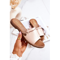 Odinės Šlepetės Tamsiai Bežinės Lewski Shoes 3047