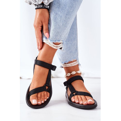 Moteriški sportiniai sandalai su Velcro Black Vilari