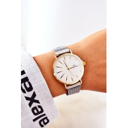 Laikrodis ant tinklinės apyrankės Giorgio&Dario sidabro-aukso