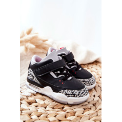 Vaikiški sportiniai bateliai, juodi ir raudoni lininiai