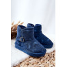 Vaikiški sniego batai su kailiu Navy Kawai | Žieminiai batai vaikams | jai24.lt