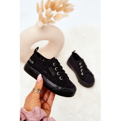 Ažūriniai sportbačiai Big Star JJ374011 Juodi