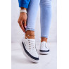 Moteriški odiniai sportbačiai balti ir tamsiai mėlyni Cloesa | Žemi kedai moterims | jai24.lt