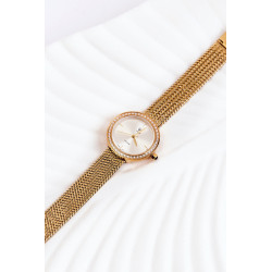 Moteriškas laikrodis GG Luxe Gold su sidabriniu ciferblatu