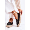 Ažūrinės užsegamos moteriškos espadrilės Black Meredith | 