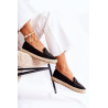 Ažūrinės užsegamos moteriškos espadrilės Black Meredith | 