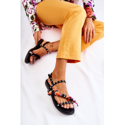 Moteriški sandalai su ornamentais Black Mataro