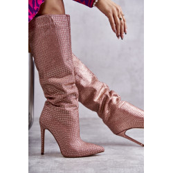 Madingi aukštakulniai batai su kubinio cirkonio sidabro spalvos Lovisa