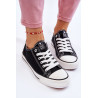 Moteriški klasikiniai sportbačiai juodai balti Ecoma | Žemi kedai moterims | jai24.lt