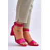 Moteriški sandalai ant kulno Fuchsia Lexi | Aukštakulnės basutės | jai24.lt