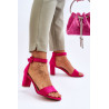 Moteriški sandalai ant kulno Fuchsia Lexi | Aukštakulnės basutės | jai24.lt