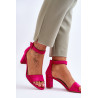 Moteriški sandalai ant kulno Fuchsia Lexi | Aukštakulnės basutės | jai24.lt