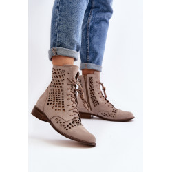 Suvarstomi odiniai batai Zazoo 2627 Beige