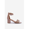 Zomšiniai aukštakulniai sandalai iš Maciejka 04141-49 Beige | Aukštakulnės basutės | jai24.lt