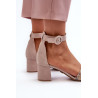 Zomšiniai aukštakulniai sandalai iš Maciejka 04141-49 Beige | Aukštakulnės basutės | jai24.lt