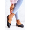 Juoda klasikinė odinė balerina Stacee | Balerinos bateliai | jai24.lt