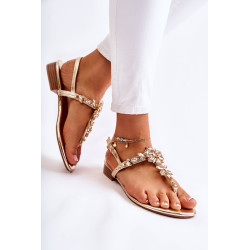 Moteriški sandalai, šlepetės su kubiniu cirkonio sidabro padu 198445