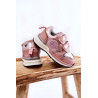 Vaikiški sportiniai bateliai su lipdukais su atminties putų sistema Big Star KK374180 Pink | Kedai vaikams | jai24.lt