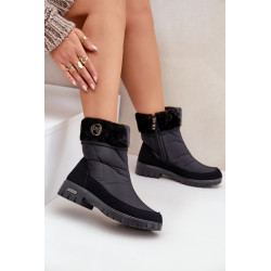 Moteriški Madingi izoliuoti sniego batai Progress PROGJ-21-13 Juodi 198511