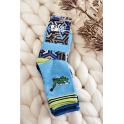 Vaikiškos medvilninės kojinės su raštais 5 pakuočių daugiaspalvės 198527