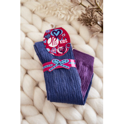 Jaunimo kojinės aukštiems keliams 2 pak., juodos ir baltos 198528