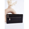 Didelė moteriška odinė piniginė su užtrauktuku juodu blizgesiu | Piniginės | jai24.lt
