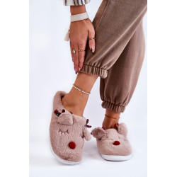 Moteriškos kalėdinės šlepetės su šiaurinio elnio smėlio spalvos Claire 198533