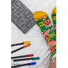 Rainbow Socks Pizza 4 Poros Capricciosa | Kojinės moterims | jai24.lt