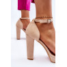 Zomšiniai sandalai ant kulno Fuksijos Spectacular | Sandalai moterims | jai24.lt