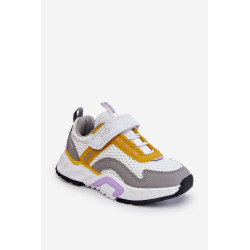 Vaikiški sportiniai bateliai su lipduku Big Star JJ374257 balti ir geltoni 198577