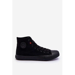 Moteriški klasikiniai aukšti sportbačiai Big Star T274033 juodi 198620