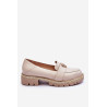 Elegantiški zomšiniai loaferiai tamsiai smėlio spalvos Laverne | Mokasinai moterims | jai24.lt