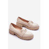 Elegantiški zomšiniai loaferiai tamsiai smėlio spalvos Laverne | Mokasinai moterims | jai24.lt
