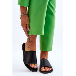 Moteriškos odinės šlepetės juodos Cerise 198644