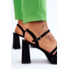 Moteriški zomšiniai sandalai su platforma Blue Verda | Sandalai moterims | jai24.lt
