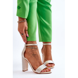 Moteriškos aukštakulnės basutės su cirkonio rožine idealistine spalva 198658