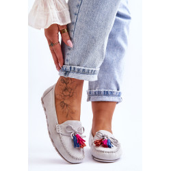 Zomšiniai loaferiai su lankeliu ir kutais Pilka Dorine 198682