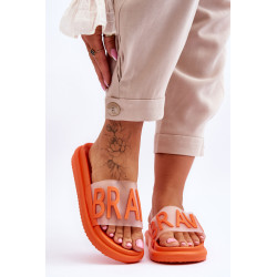 Moteriškos šlepetės su platforma Orange Brave 198694