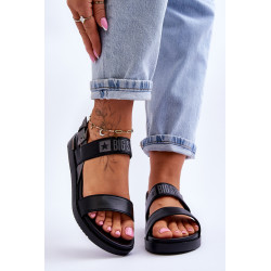 Moteriškos plokščios basutės Big Star LL274938 juodos 198707